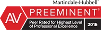 Martindale-Hubbell AV Preeminent Peer Rated for Highest Level of Professional Excellence