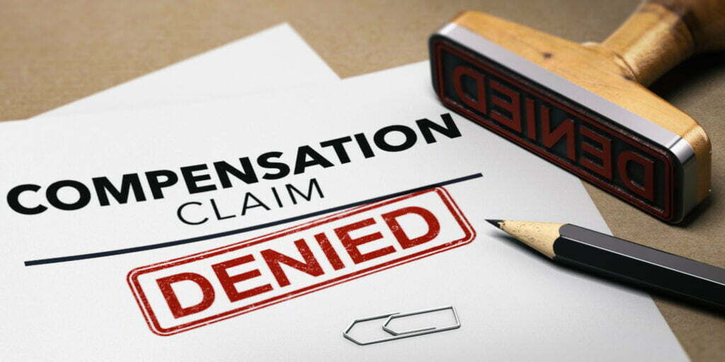 43098200 workers compensation claim comp denied concept
